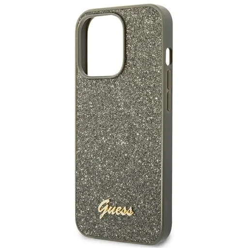iPhone 14 Pro Max Guess PC/TPU Glitter Flakes Metal Logo tok zöld (GUHCP14XHGGSHN) - 6