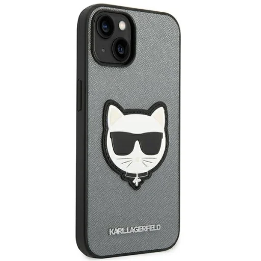 iPhone 14 Plus Karl Lagerfeld Saffiano Choupette Head tok ezüst (KLHCP14MSAPCHG) - 7