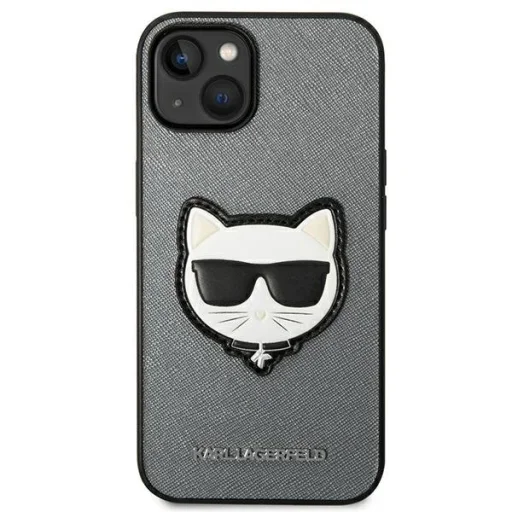 iPhone 14 Plus Karl Lagerfeld Saffiano Choupette Head tok ezüst (KLHCP14MSAPCHG) - 8