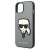 iPhone 14 Plus Karl Lagerfeld Saffiano Karl's Head tok ezüst (KLHCP14MSAPKHG) thumbnail