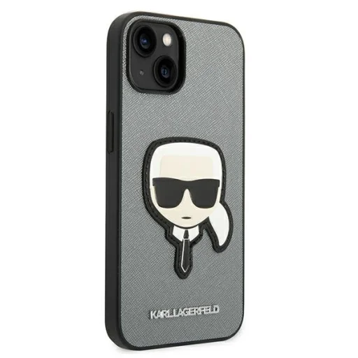 iPhone 14 Plus Karl Lagerfeld Saffiano Karl's Head tok ezüst (KLHCP14MSAPKHG) - 2