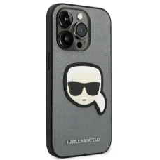 iPhone 14 Pro Max Karl Lagerfeld Saffiano Karl's Head tok ezüst (KLHCP14XSAPKHG)