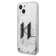 iPhone 14 Plus Karl Lagerfeld Liquid Glitter Big KL logo tok ezüst (KLHCP14MLBKLCS)