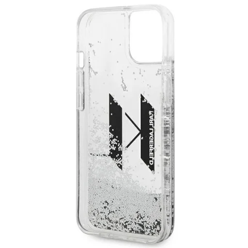 iPhone 14 Plus Karl Lagerfeld Liquid Glitter Big KL logo tok ezüst (KLHCP14MLBKLCS) - 7