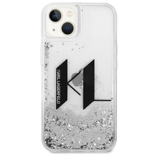 iPhone 14 Plus Karl Lagerfeld Liquid Glitter Big KL logo tok ezüst (KLHCP14MLBKLCS) - 5