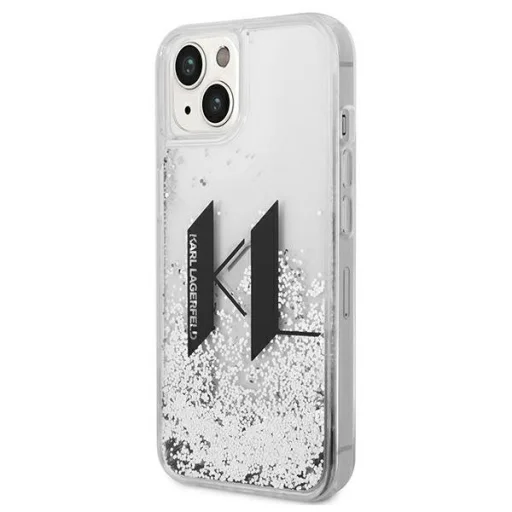 iPhone 14 Plus Karl Lagerfeld Liquid Glitter Big KL logo tok ezüst (KLHCP14MLBKLCS) - 2