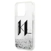 iPhone 14 Pro Karl Lagerfeld Liquid Glitter Big KL logo tok ezüst (KLHCP14LLBKLCS) thumbnail