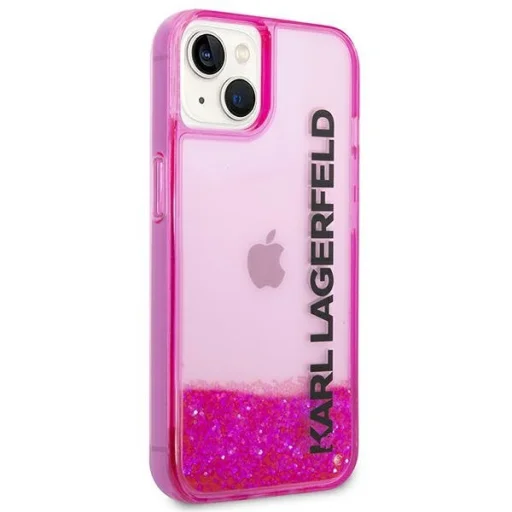 iPhone 14 Plus Karl Lagerfeld Liquid Glitter Elong tok rózsaszín (KLHCP14MLCKVF) - 8