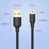 Ugreen 5 tűs aranyozott USB kábel - mini USB 0.25 m fekete (US132) - 16