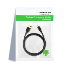 Ugreen 5 tűs aranyozott USB kábel - mini USB 0.25 m fekete (US132)