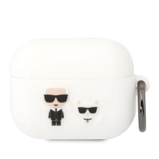 Airpods Pro 1/2 Karl Lagerfeld Karl és Choupette szilikon tok fehér (KLACAPSILKCW) - 1