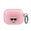  Airpods Pro 1/2 Karl Lagerfeld TPU Glitter Choupette Head rózsaszín áttetsző tok (KLAPUCHGP) thumbnail