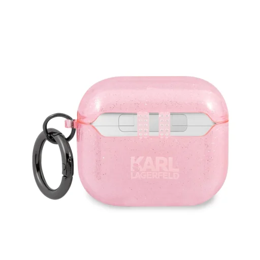 Airpods 3 Karl Lagerfeld KLA3UCHGP Choupette Head Glitter tok rozsaszín - 2