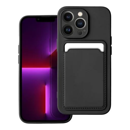 iPhone 13 Pro Forcell Card tok kártya tárolóval fekete - 1
