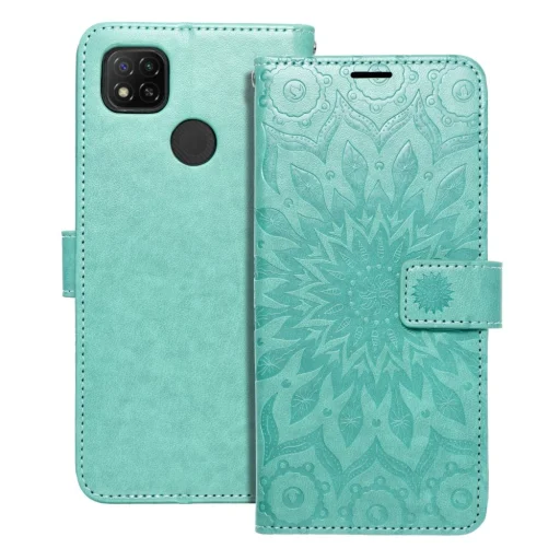 Xiaomi Redmi 9C/9C NFC Forcell MEZZO mandala mintás fliptok zöld - 1