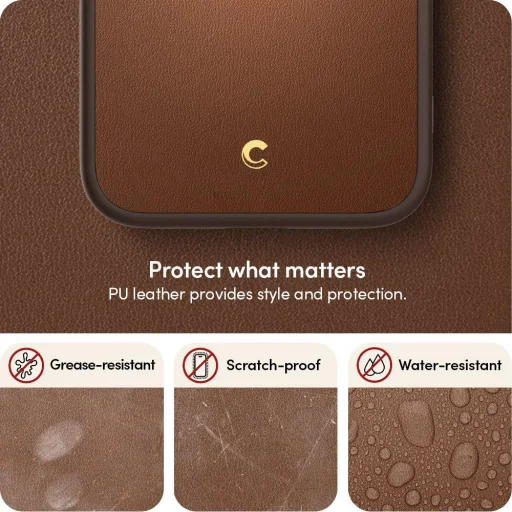 iPhone 14 Plus Spigen Cyrill Kajuk MagSafe-kompatibilis bőrtok barna (ACS04947) - 10