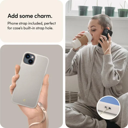 iPhone 14 Spigen Cyrill Kajuk MagSafe-kompatibilis bőrtok krémszínű (ACS05092) - 11