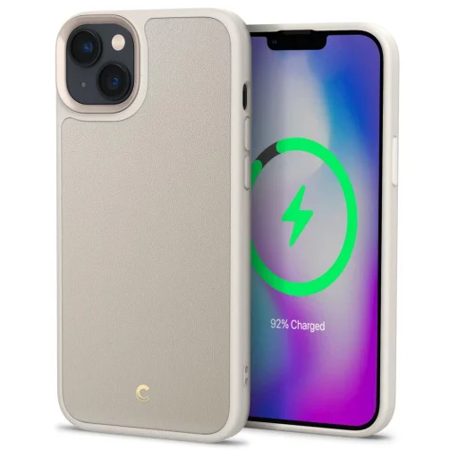 iPhone 14 Spigen Cyrill Kajuk MagSafe-kompatibilis bőrtok krémszínű (ACS05092) - 15
