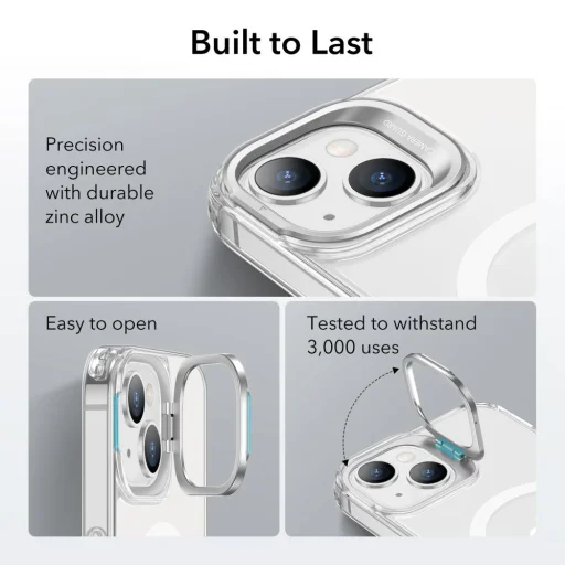  iPhone 13/14 Átlátszó ESR Classic Kickstand Halolock MagSafe kompatibilis tok - 7