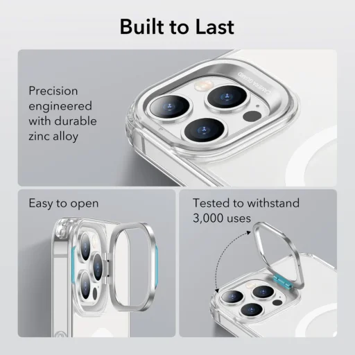  iPhone 14 Pro Átlátszó ESR Classic Kickstand Halolock MagSafe kompatibilis tok - 7