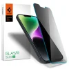 iPhone 13/13 Pro/14/16e Spigen Glas.TR Slim Privacy kijelzővédő üvegfólia