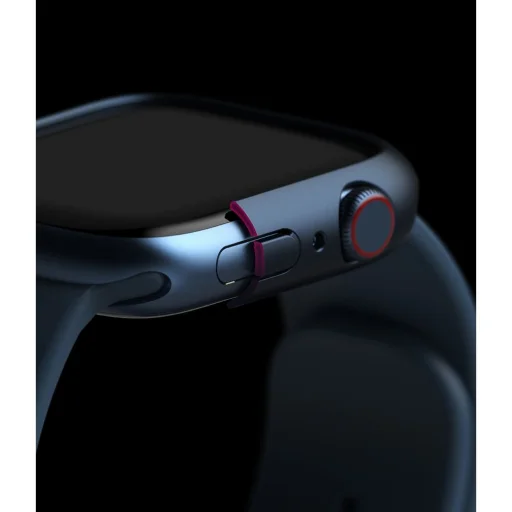 Apple Watch 7/8 41mm Ringke Slim Watch tok 2x átlátszó + metál kék - 2