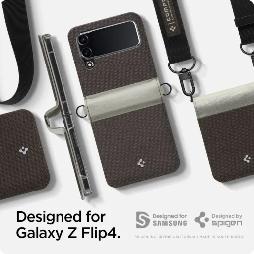Samsung Galaxy Z FLip 4 Spigen Compoty tok Tan (ACS05176) - 4