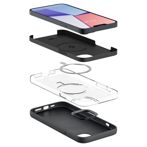 iPhone 14 Plus Spigen Silicone Fit MagSafe kompatibilis tok fekete - 4