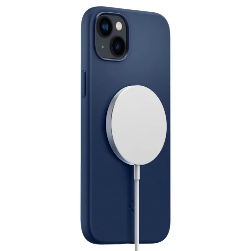 iPhone 14 Plus Spigen Silicone Fit MagSafe kompatibilis tok tengerészkék - 3