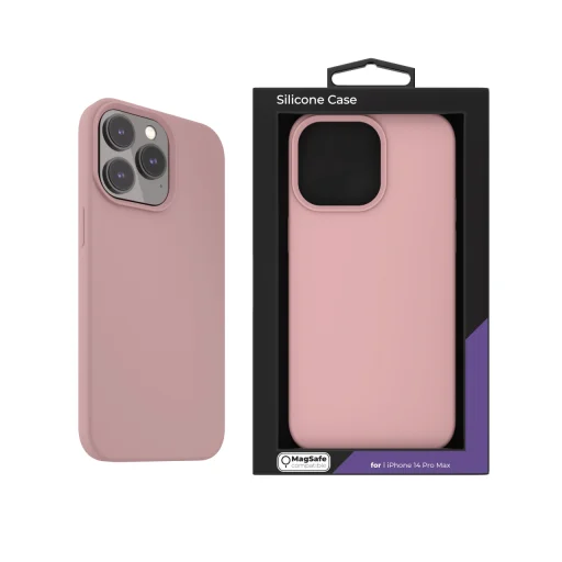 iPhone 14 Pro Max Next One MagSafe-kompatibilis szilikontok balett rózsaszín (IPH-14PROMAX-MAGSAFE-PINK) - 1