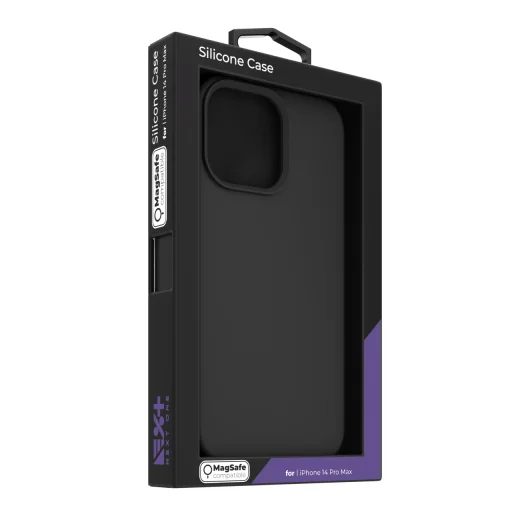 iPhone 14 Pro Max Next One MagSafe-kompatibilis szilikontok fekete (IPH-14PROMAX-MAGCASE-BLACK) - 3