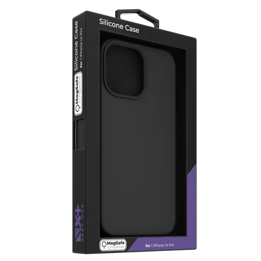 iPhone 14 Pro Next One MagSafe-kompatibilis szilikontok fekete (IPH-14PRO-MAGCASE-BLACK) - 6