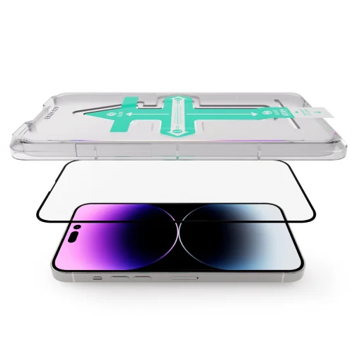 iPhone 14 Pro/15 Next One Screen Protector All-rounder kijelzővédő üvegfólia fekete kerettel (IPH-14PRO-ALR) - 5