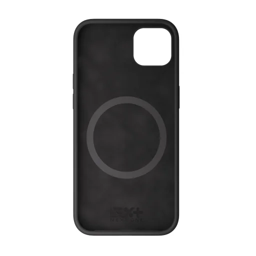 iPhone 14 Next One MagSafe-kompatibilis szilikontok fekete (IPH-14-MAGCASE-BLACK) - 5