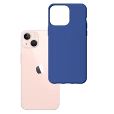 iPhone 14 3MK matt szilikon tok kék