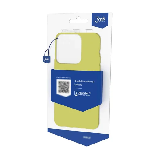 iPhone 14 Plus 3MK matt szilikon tok citromsárga - 6