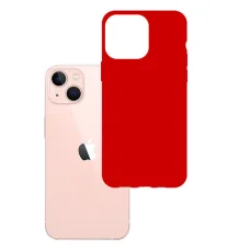 iPhone 14 3MK matt szilikon tok piros