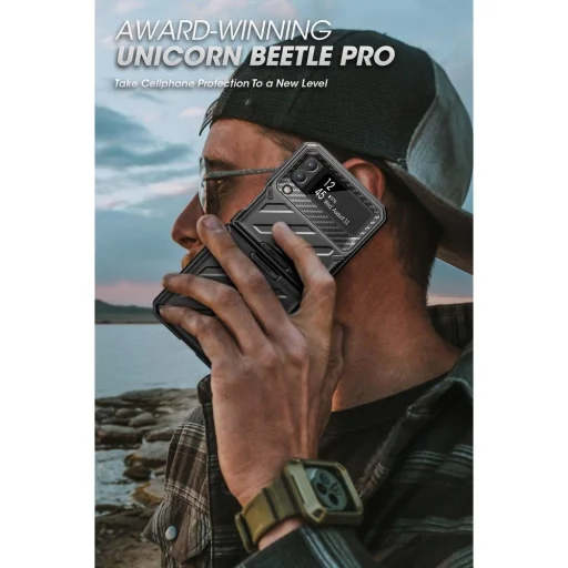  Samsung Galaxy Z Flip 4 Fekete Supcase Unicorn Beetle Pro tok - 7