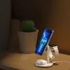 Choetech 3 az 1-ben mágneses, vezeték nélküli töltőállomás MagSafe-kompatibilis iPhone, Apple Watch, AirPods számára (T585-F) fehér thumbnail