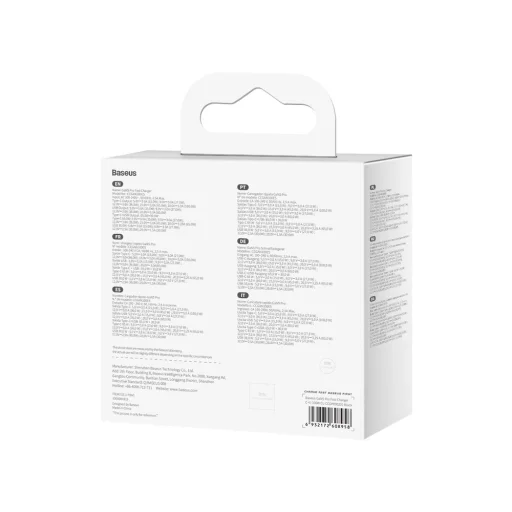 Baseus GaN5 Pro USB Type C / USB-A 100W PD3.0, QC4.0 +, AFC gyorstöltő, hálózati töltő adapter fekete (CCGP090201) - 8