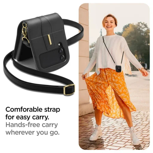 Samsung Galaxy Z Flip 4 Spigen Lienar Calin fekete (ACS05171) - 11