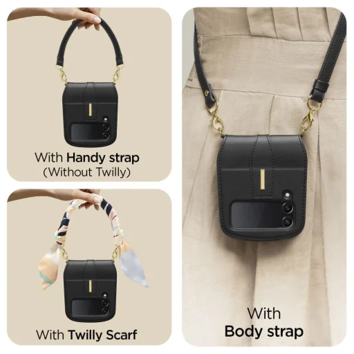 Samsung Galaxy Z Flip 4 Spigen Lienar Calin fekete (ACS05171) - 4