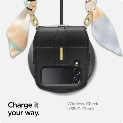 Samsung Galaxy Z Flip 4 Spigen Lienar Calin fekete (ACS05171) - 5