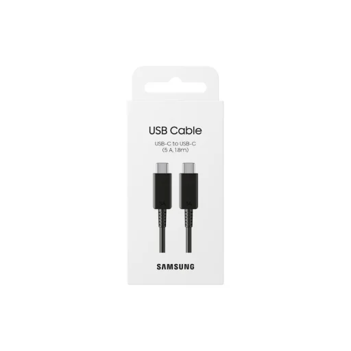 Samsung EP-DX510JBE Type C-Type C adat- és töltőkábel 5A 1.8m fekete - 1