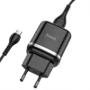 HOCO N3 Hálózati töltő adapter 18W QC3.0 3A + microUSB kábel 1m fekete thumbnail