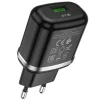 HOCO N3 Hálózati töltő adapter 18W QC3.0 3A + microUSB kábel 1m fekete thumbnail