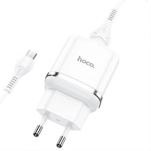 HOCO N3 Hálózati töltő adapter 18W QC3.0 3A + microUSB kábel 1m fehér - 1