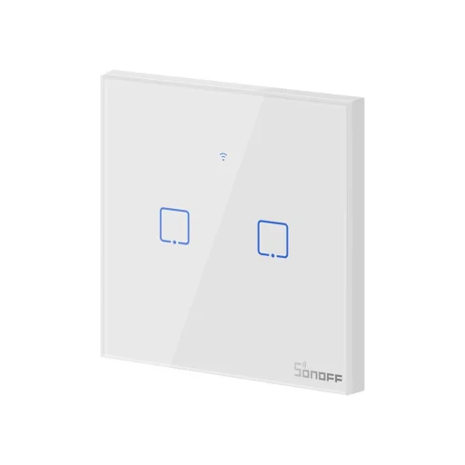 Sonoff RF 433 T1 EU TX 2xcsatornás WiFi okos kapcsoló fehér (IM190314013) - 1