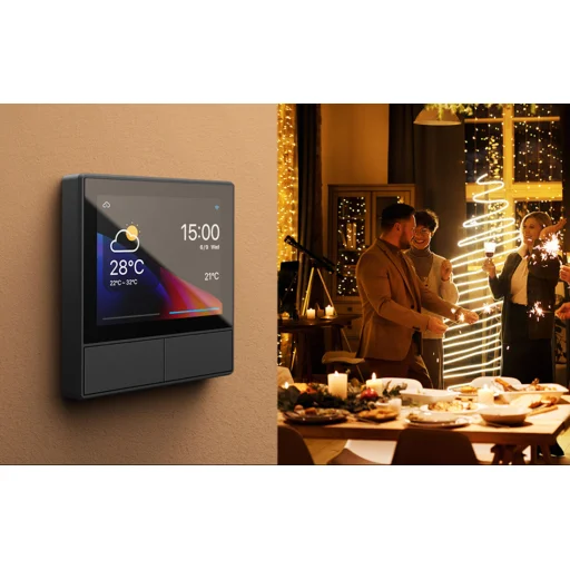 Sonoff NSPanel WiFi fali okoskapcsoló érintős LED kijelzővel, hőmérővel, termosztáttal - 11