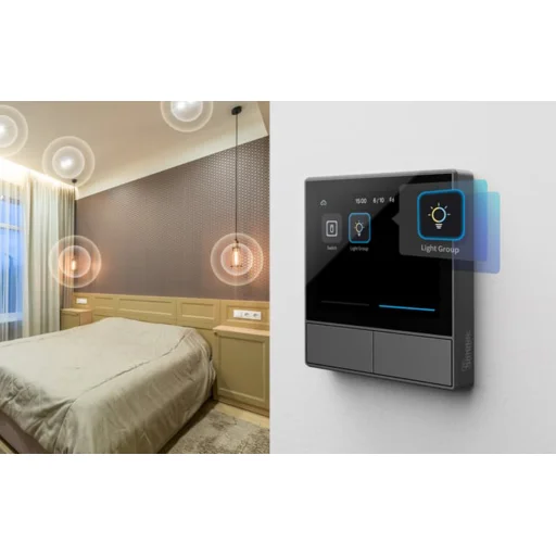 Sonoff NSPanel WiFi fali okoskapcsoló érintős LED kijelzővel, hőmérővel, termosztáttal - 3